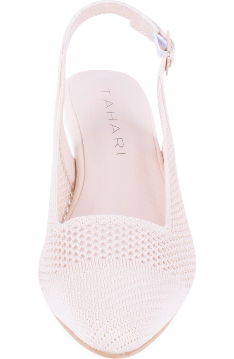 Tahari Pisa Slingback Cap Toe Pump, Alternate, color, Natural