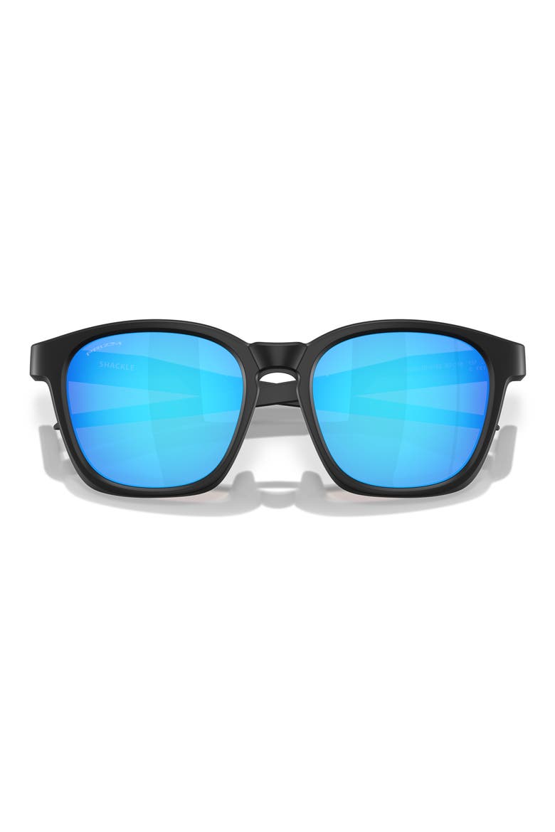 Gender Inclusive Shackle 52mm Square Sunglasses, Alternate, color, MATTE BLACK / PRIZM SAPPHIRE