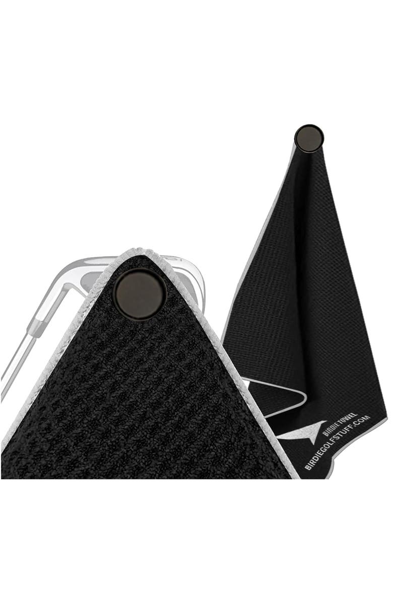 Birdie Bath Magnetic Golf Towel, Main, color, Black