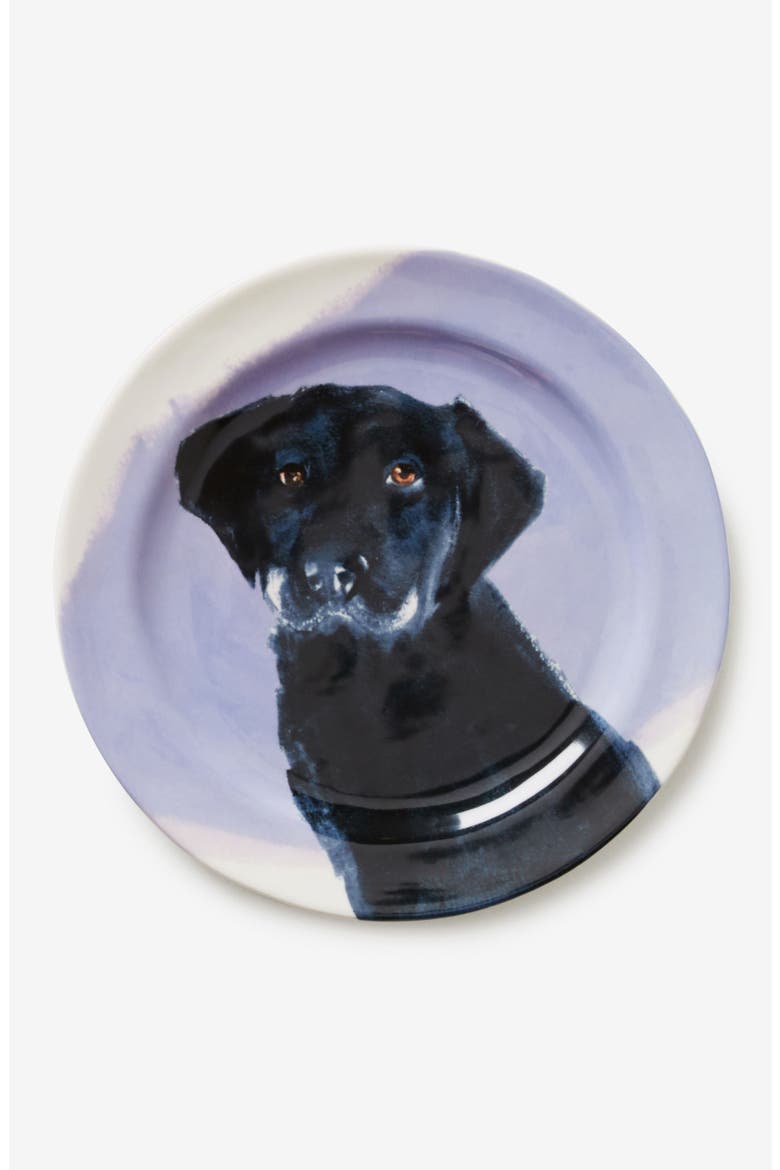 Anthropologie Dog-a-Day Stoneware Dessert Plate, Main, color, LABRADOR