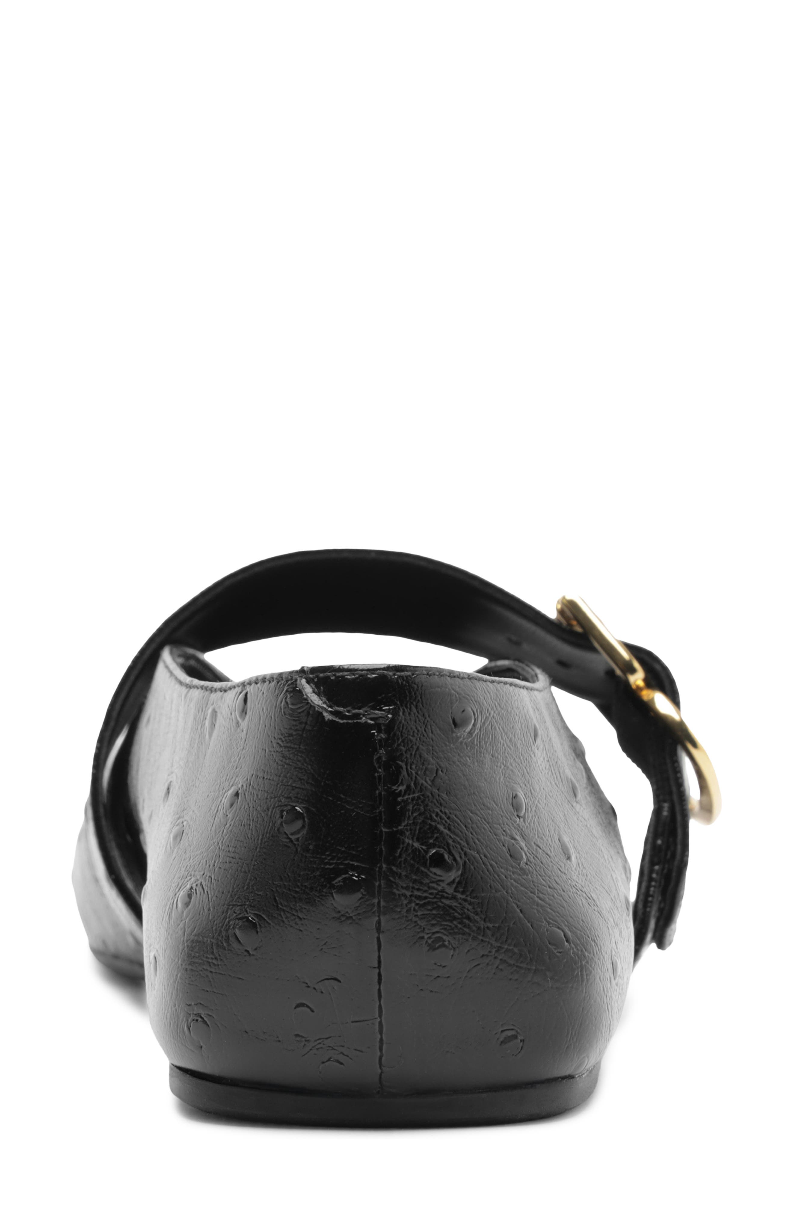 Arezzo Adeline Mary Jane Flat, Alternate, color, Black