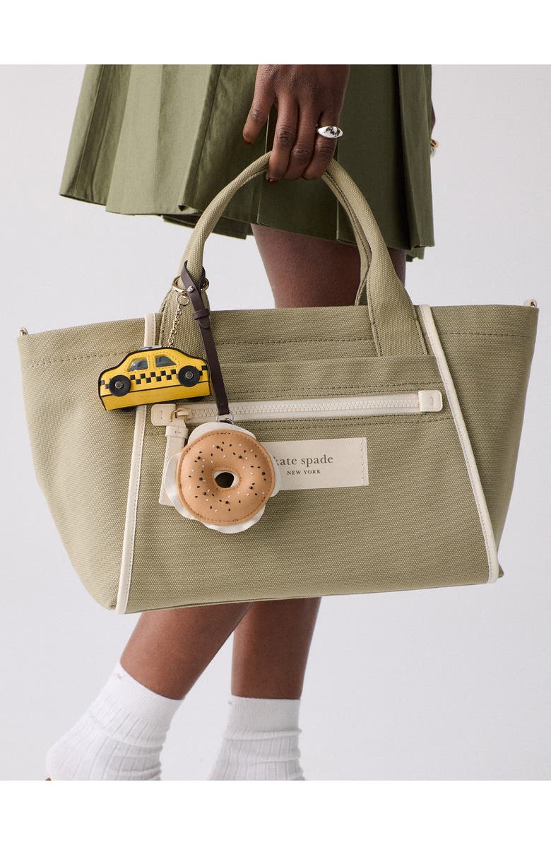 Kate Spade New York charmed nyc bagel bag charm, Alternate, color, Beige Multi