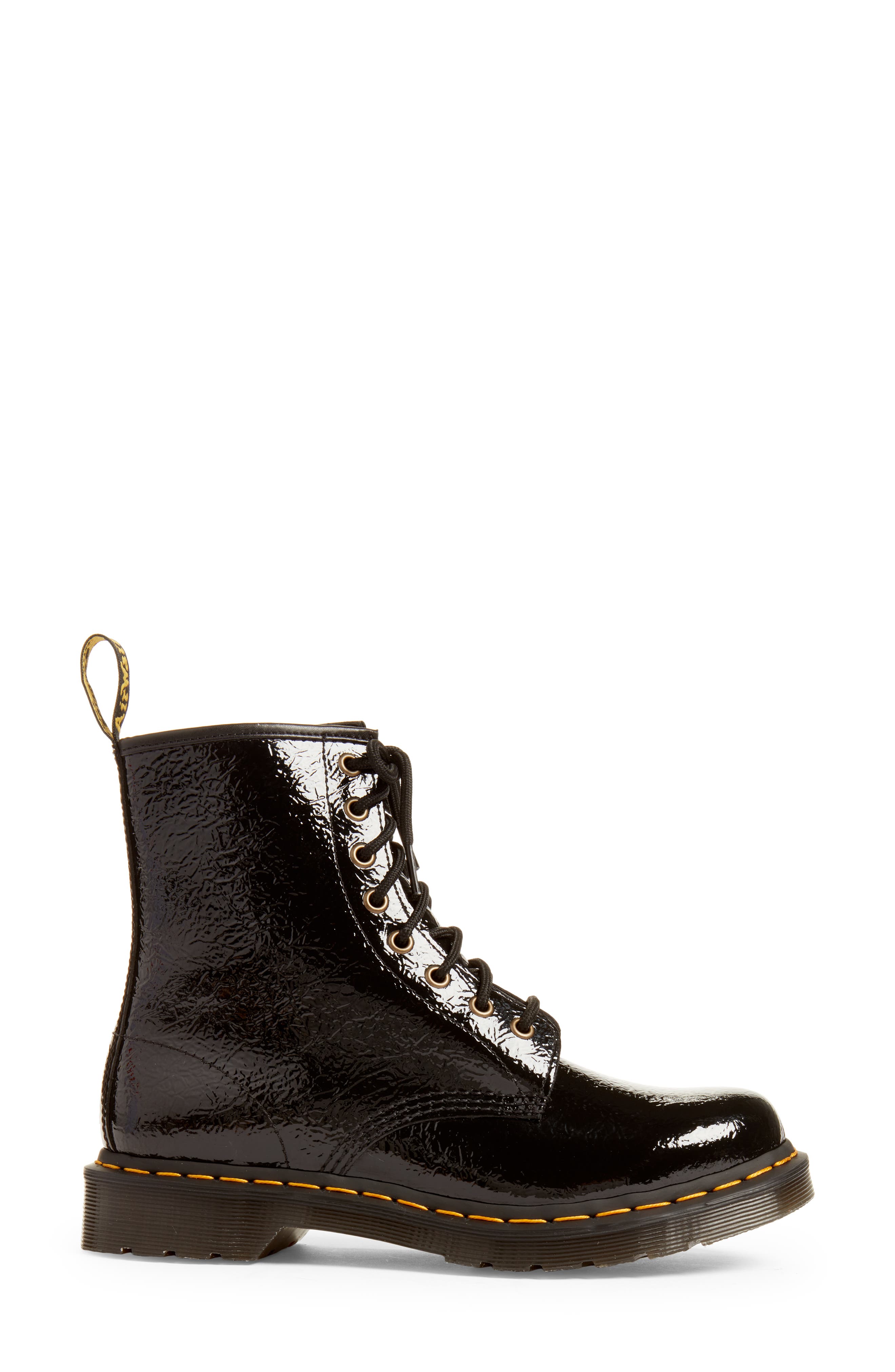1460 Boot, Alternate, color, DISTRESSED BLACK PATENT