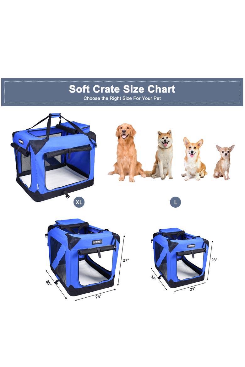 36 Inch Pet Crate, Alternate, color, Blue
