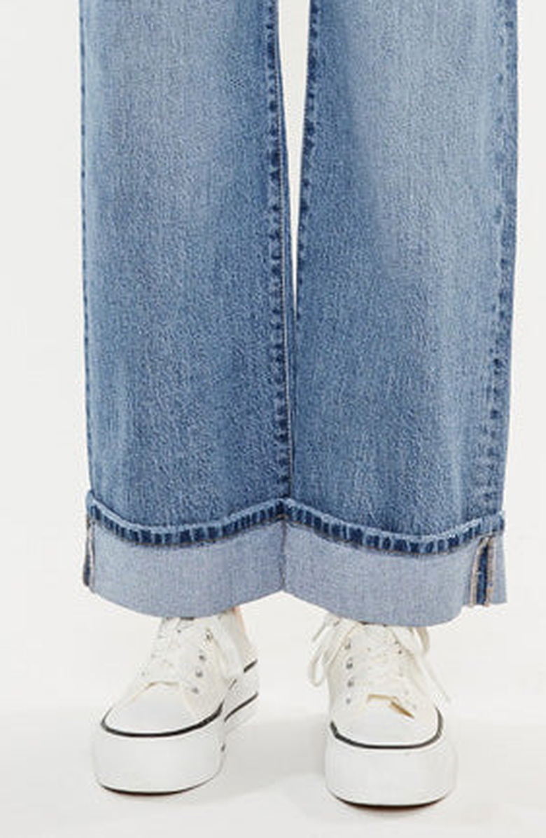 KanCan Kolbie High Rise Cuffed Wide Leg Jeans, Alternate, color, Medium Wash