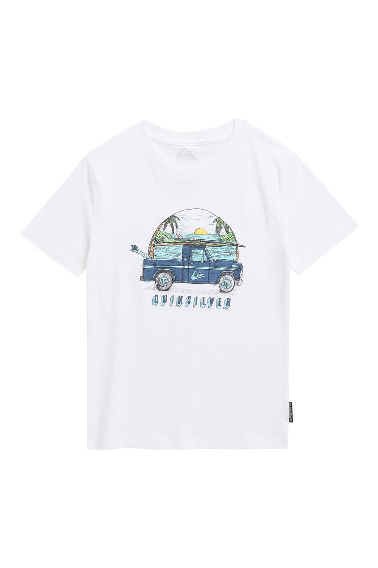 Kids' Truck Cotton Graphic T-Shirt, Main, color, WHITE