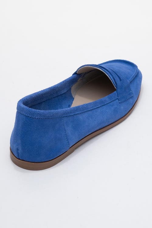 Forever & Always Shoes Dorothy Leather Loafer In Blue