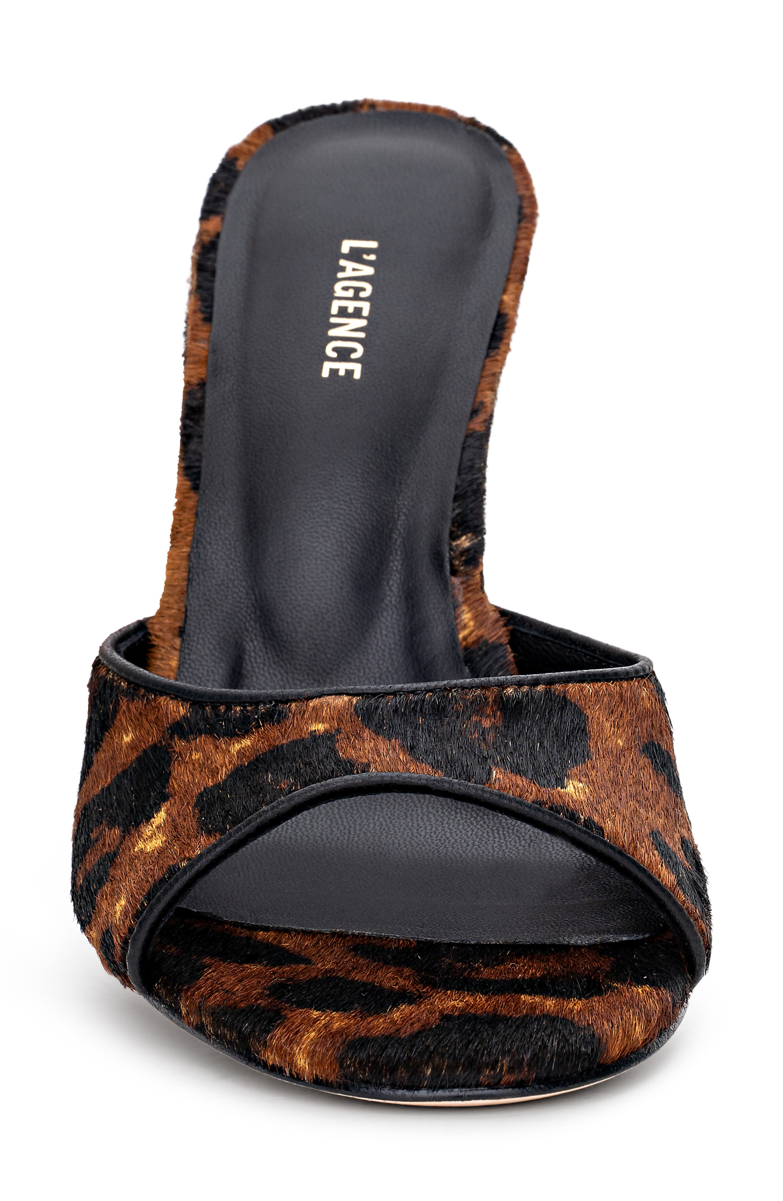 L'AGENCE Avery II Genuine Calf Hair Sandal, Alternate, color, Leopard Calf Hair