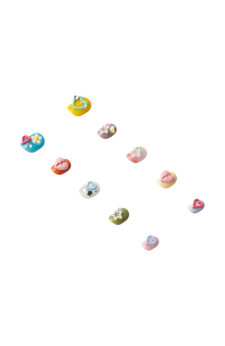 3H Nails Kawaii Star Luxury Handmade Press On Nails, Alternate, color, Multicolor