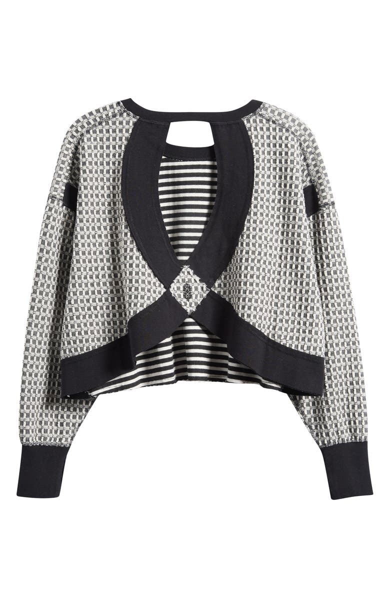 Free People MY TIME LAYER TEXTURED, Alternate, color, Black White Combo