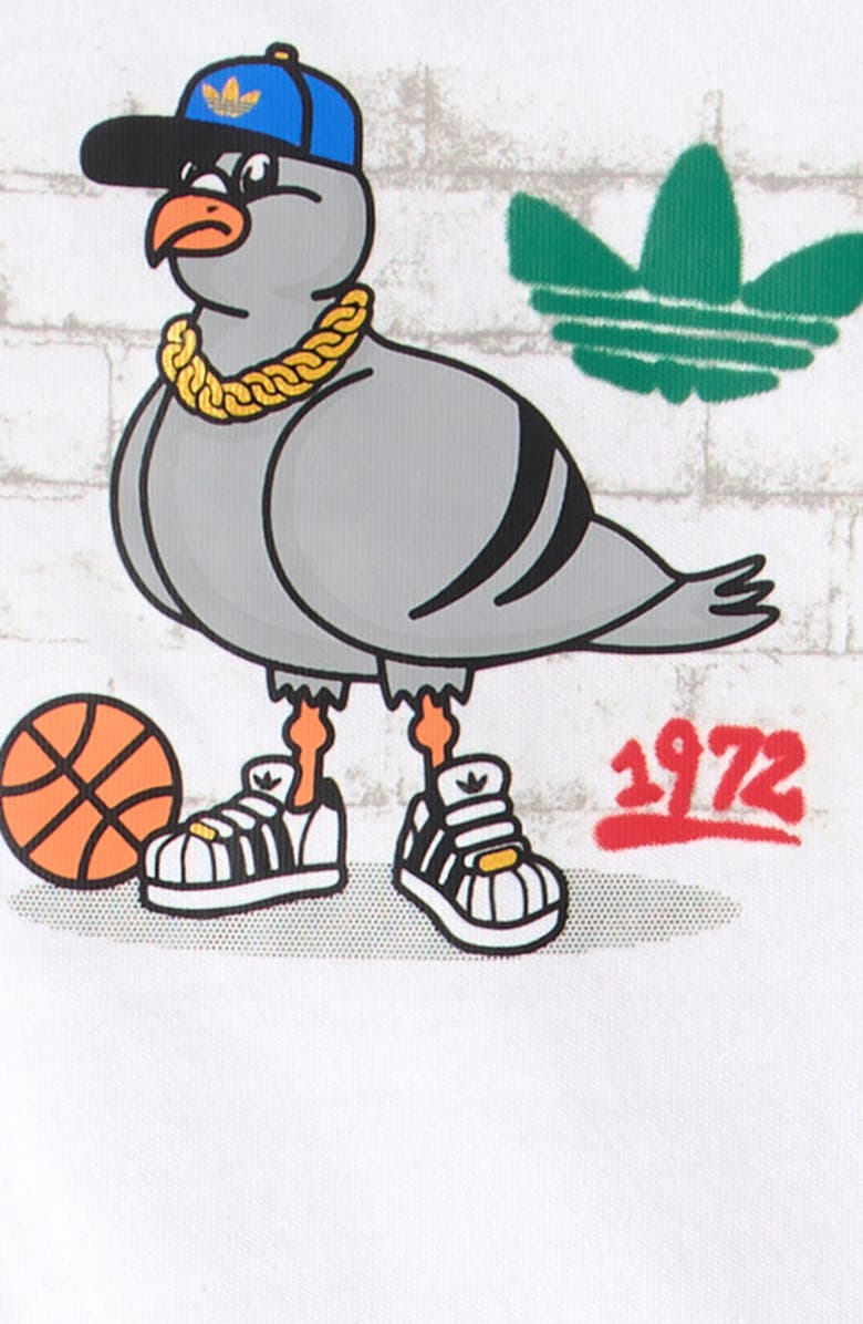 adidas 3-Stripes Woven T-Shirt & Shorts Set, Alternate, color, White/ Brown Multi