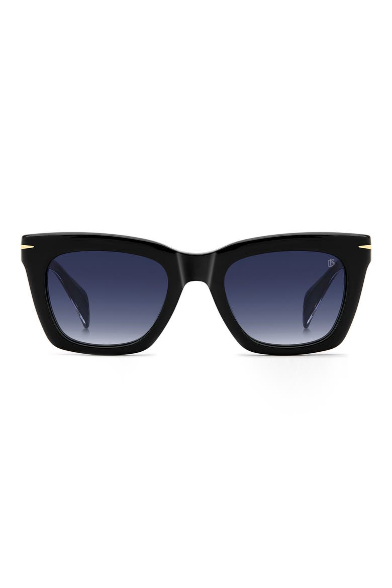 DB 99/Miami 51mm Gradient Rectangular Sunglasses, Main, color, BLACK/ BLUE SF