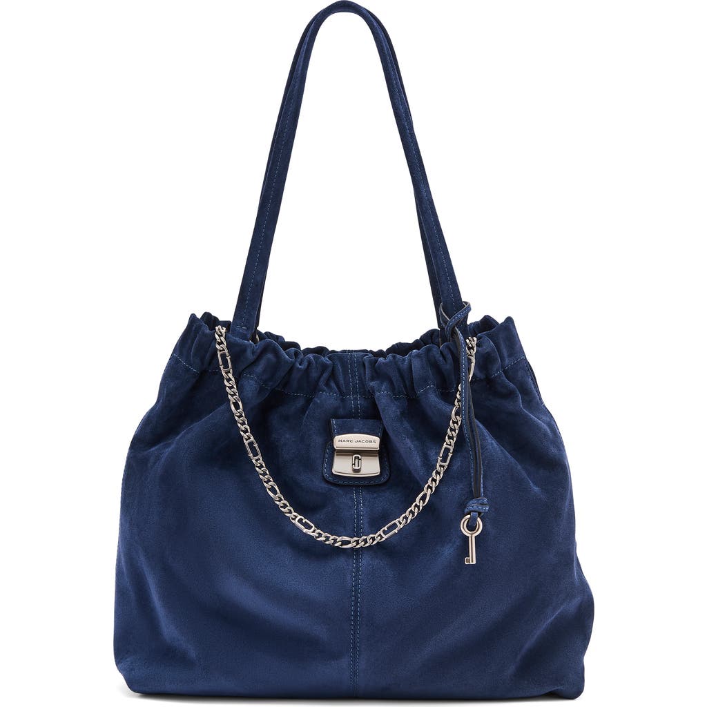 Marc Jacobs The Cristina Suede Tote In Blue
