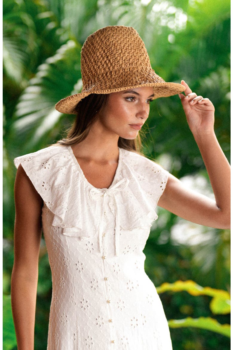 The Nina Raffia Hat, Alternate, color, Beige
