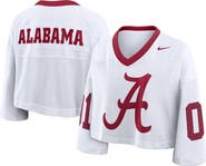Nike Women's Nike White Alabama Crimson Tide Oversized Logo Cropped Fashion Jersey