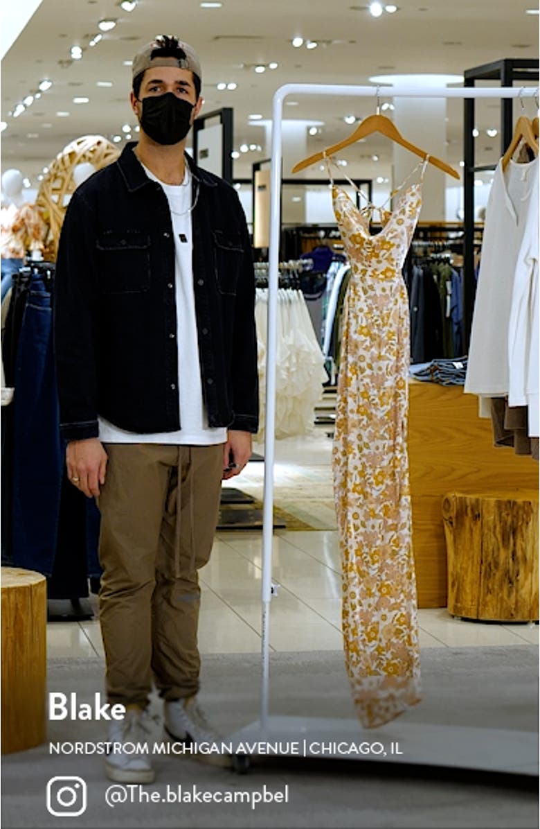 Paloma Floral Slipdress, sales video thumbnail