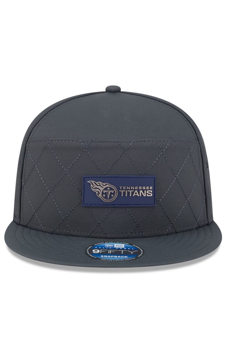 New Era Men's New Era Charcoal Tennessee Titans 2025 Sideline Cold Weather Split Panel 9FIFTY Snapback Hat, Alternate, color, Charcoal