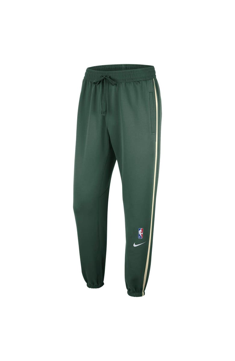 Nike Men's Nike Hunter Green Milwaukee Bucks 75th Anniversary Showtime On Court Performance Pants, Alternate, color, 