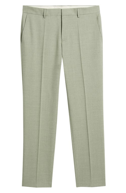 Hugo Boss Boss Genius Slim Fit Microcheck Flat Front Stretch Dress Pants