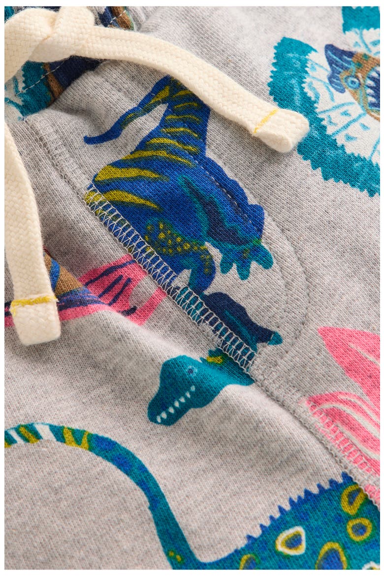 Kids' Dino Print Cotton Jersey Shorts, Alternate, color, GREY DINOS