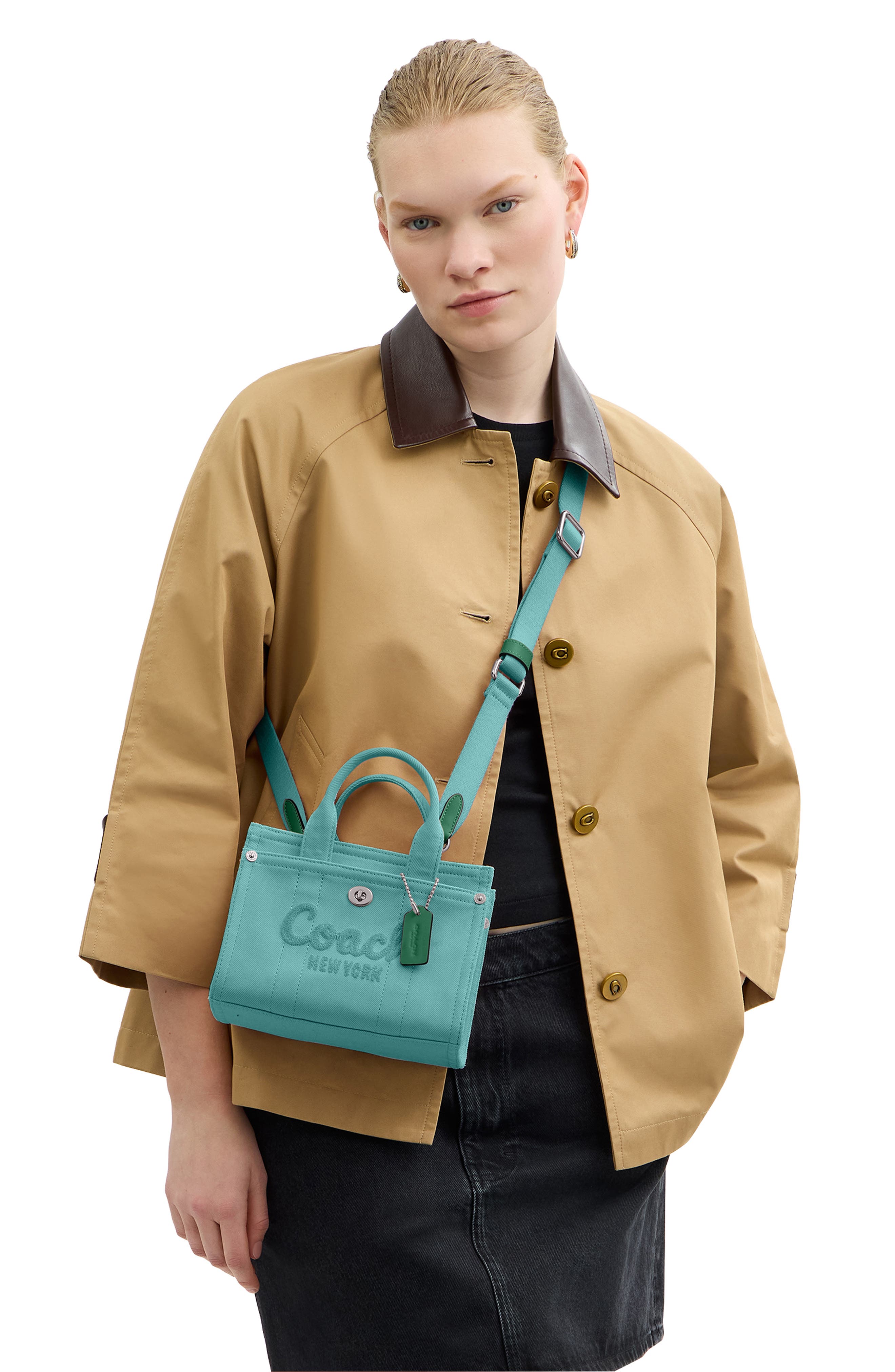 COACH Denim Cargo Tote 20, Alternate, color, 