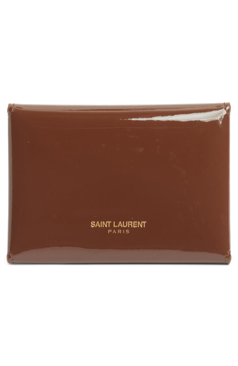 Saint Laurent Patent Leather Card Case, Alternate, color, 