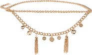 Vince Camuto Coin Charm Draped Chain Belt