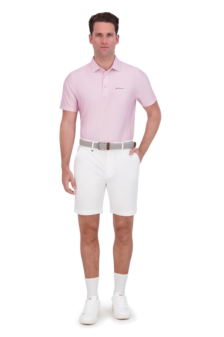 Collage Solid Stretch Tech Polo, Alternate, color, PINK