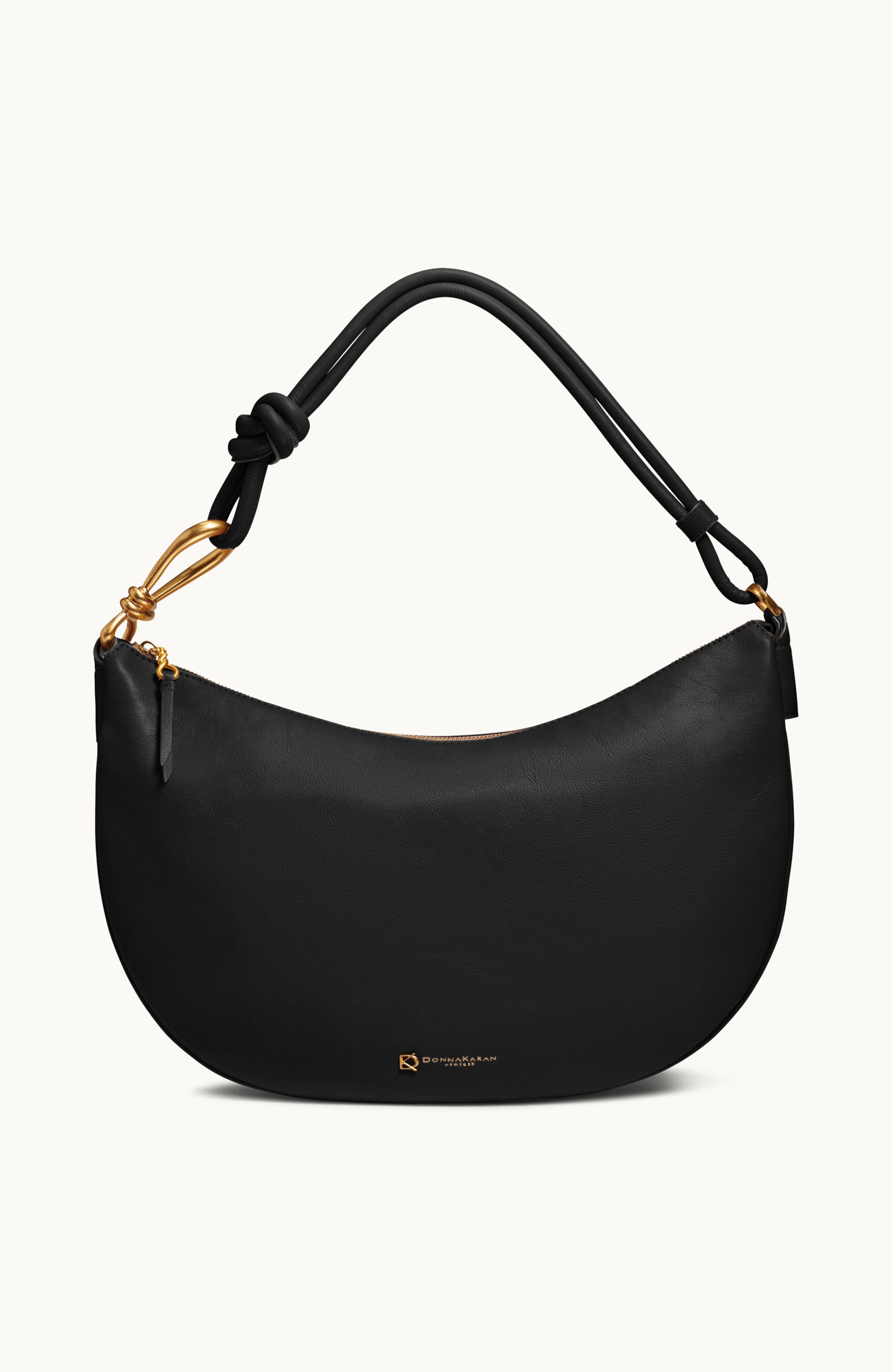 Donna Karan New York Roslyn Large Hobo, Main, color, Blk/Gold