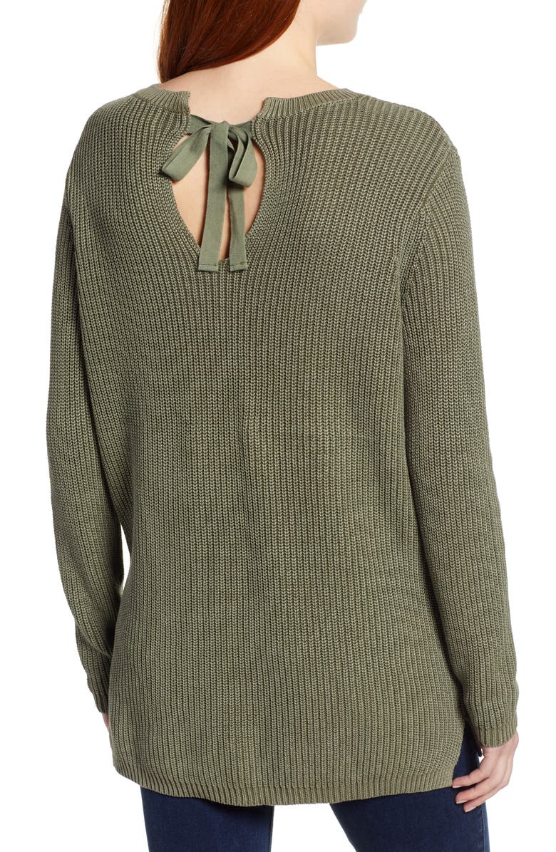 Caslon<sup>®</sup> Tie Back Tunic Sweater, Alternate, color, 