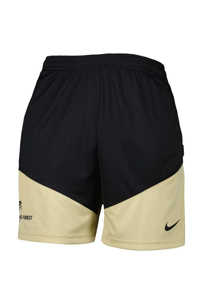 Men's Nike Black/Gold Wake Forest Demon Deacons Performance Player Shorts, Alternate, color, Black