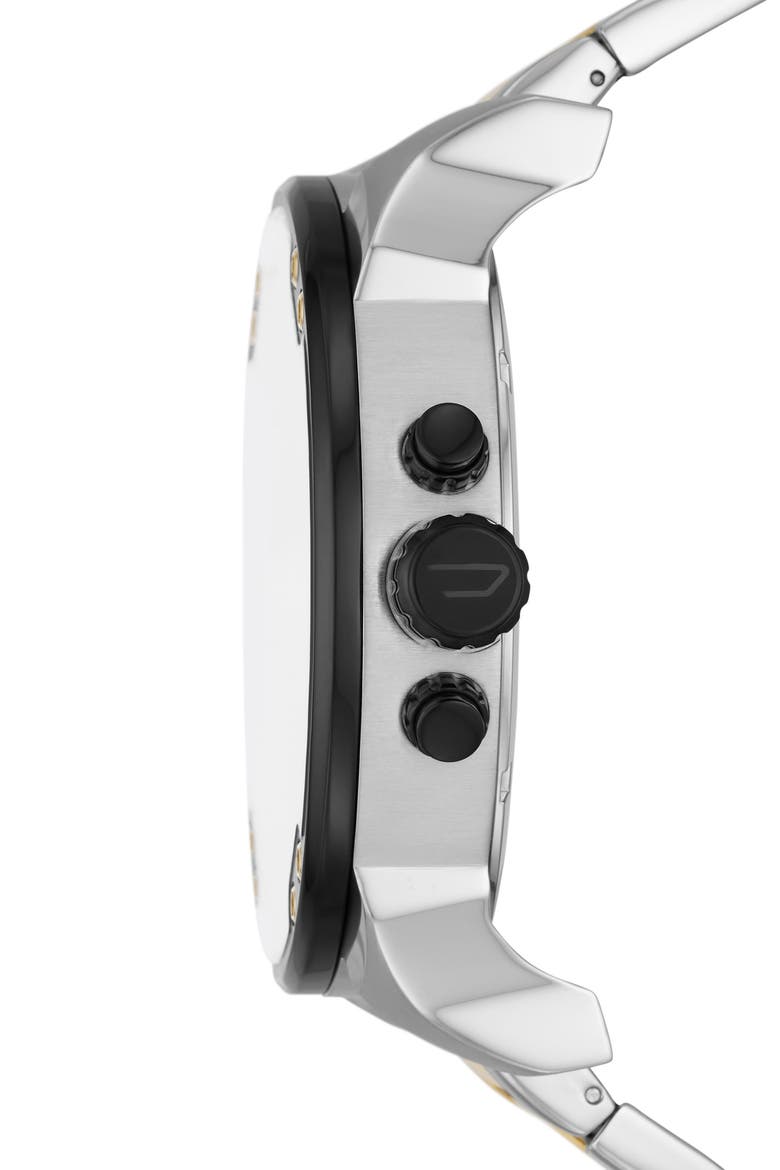 Mr. Daddy 2.0 Chronograph Two-Tone Bracelet Watch, 57mm, Alternate, color, BLACK, GOLD, SILVER