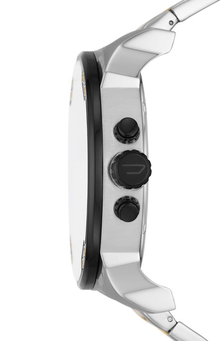 DIESEL<sup>®</sup> Mr. Daddy 2.0 Chronograph Two-Tone Bracelet Watch, 57mm, Alternate, color, Gold/Silver/Black
