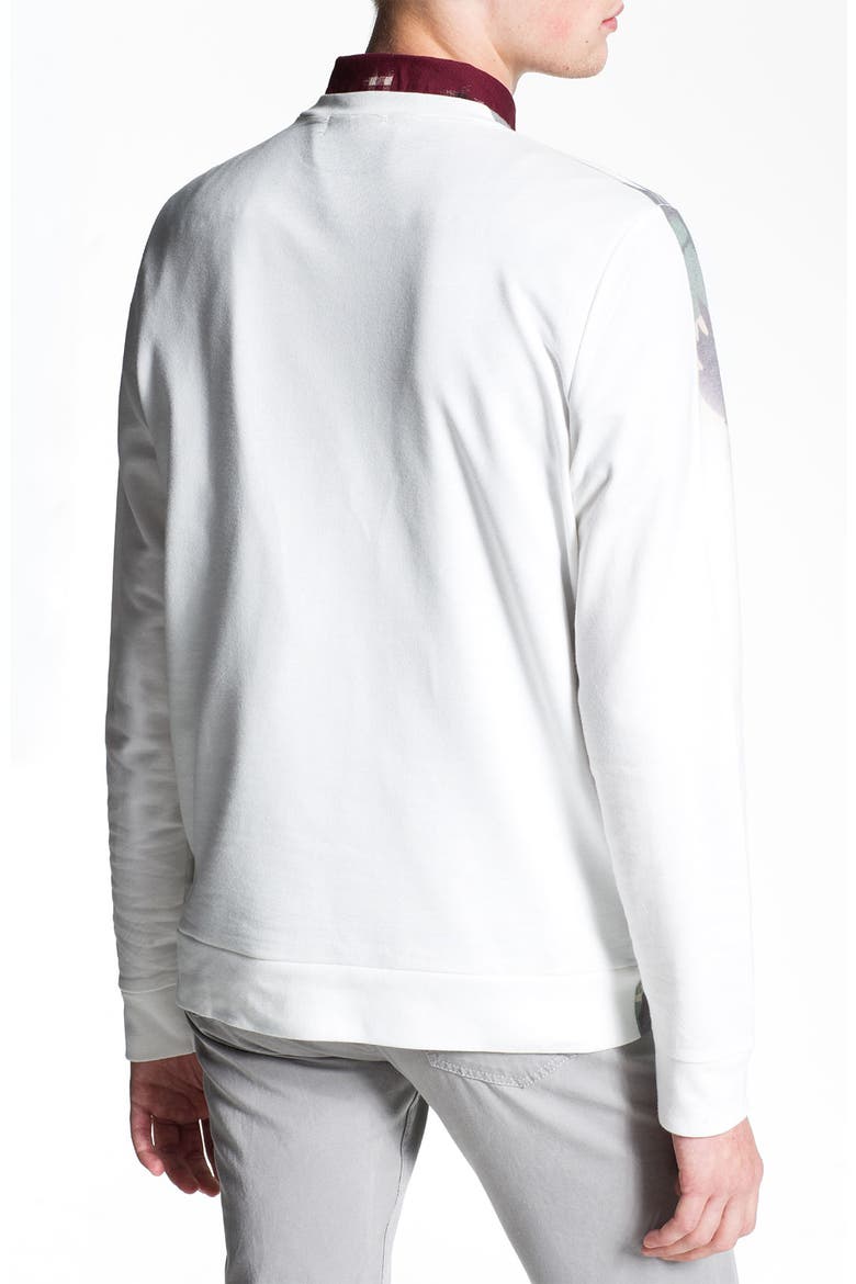 Camo Sweatshirt, Alternate, color, WHITE