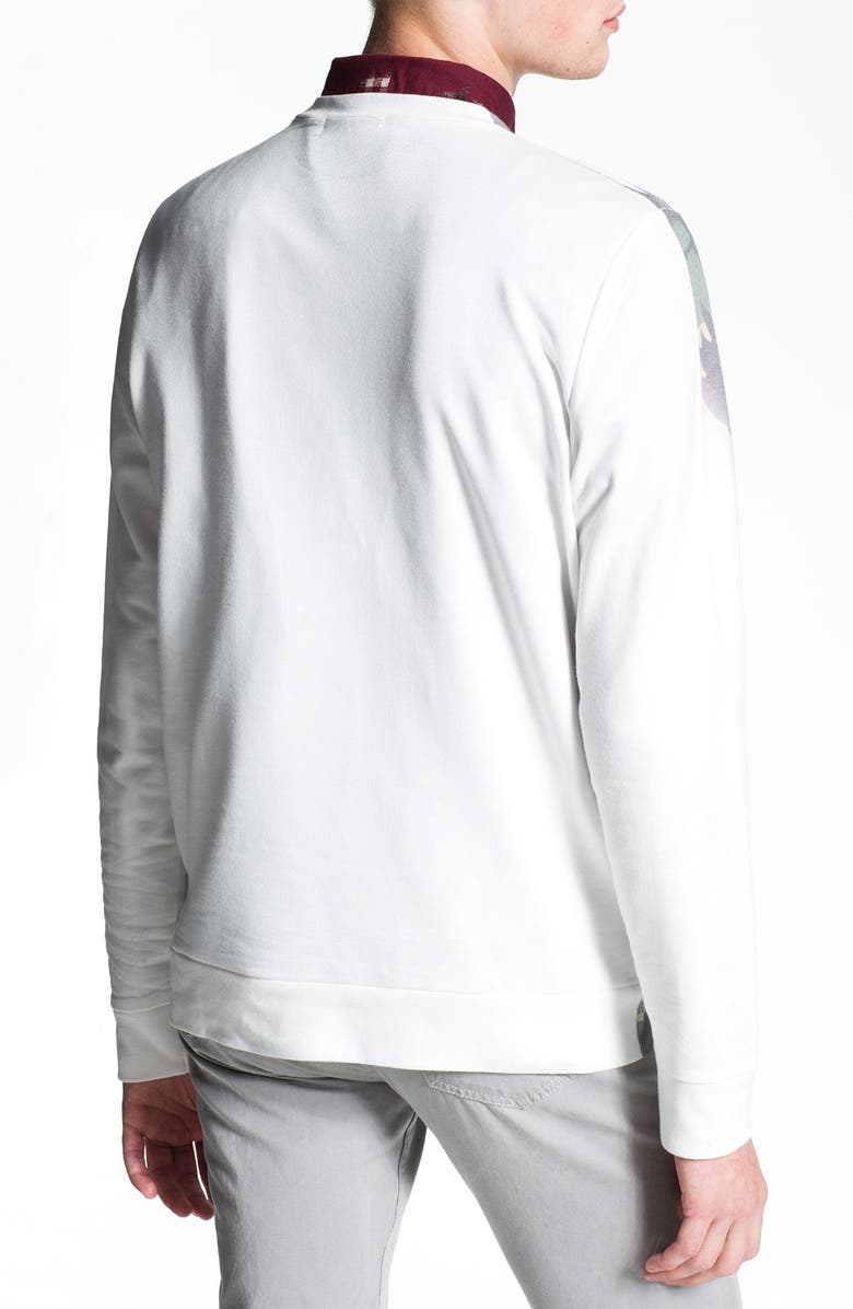 Topman Camo Sweatshirt, Alternate, color, 