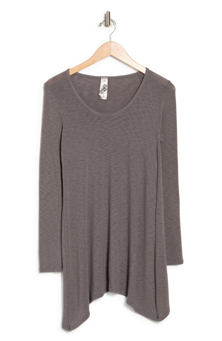 GO COUTURE Asymmetrical Swing Sweater, Alternate, color, Ultimate Gray
