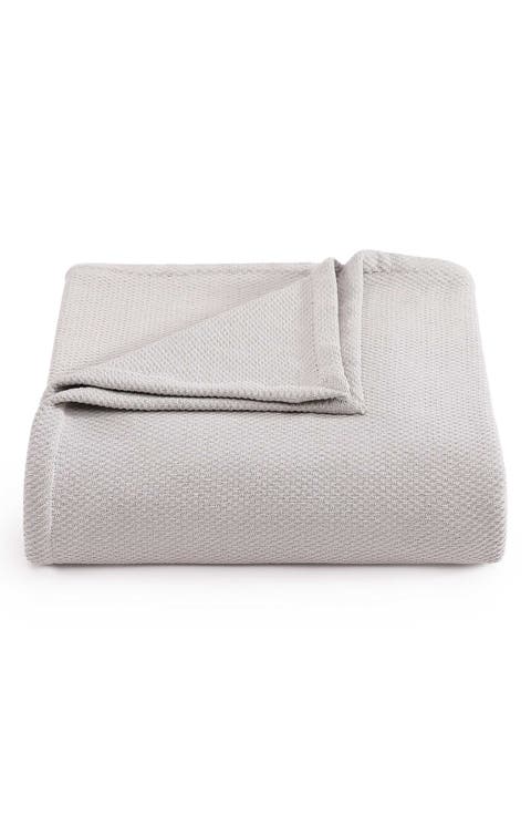 Cotton Piqué Throw Blanket