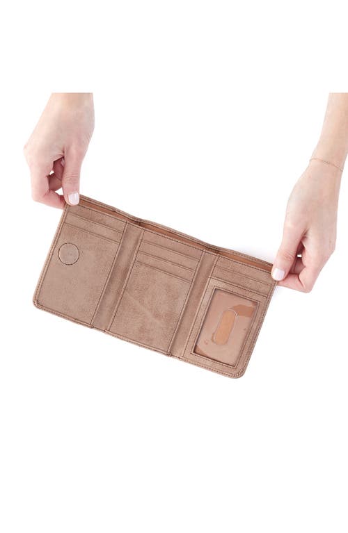 Hobo Jill Leather Trifold Wallet In Pink