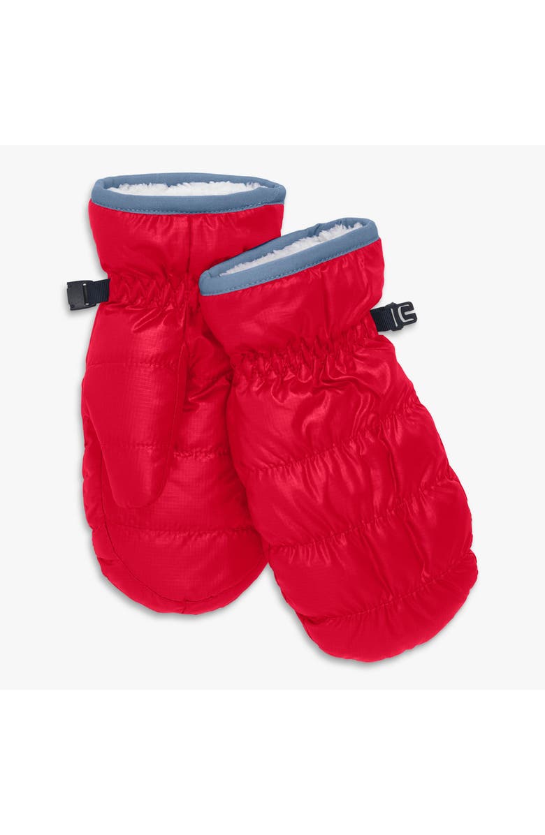 Primary Kids Lightweight Puffer Mittens, Main, color, Cherry
