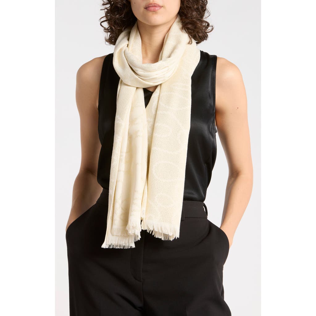 KARL LAGERFELD PARIS Nautical Knots Wrap Scarf in Eggshell at Nordstrom Rack