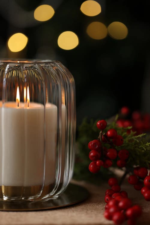 Fleck Kira Glass Lantern In Transparent