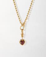 Edge of Ember Heart Red Garnet Necklace