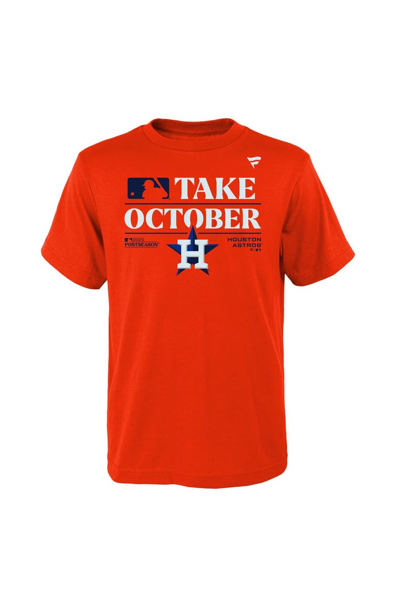 FANATICS Youth Fanatics Branded  Orange Houston Astros 2023 Postseason Locker Room T-Shirt, Alternate, color, 