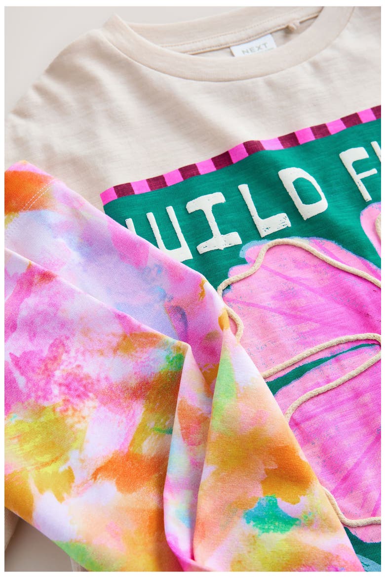 Kids' Floral Graphic T-Shirt & Leggings Set, Alternate, color, MULTI