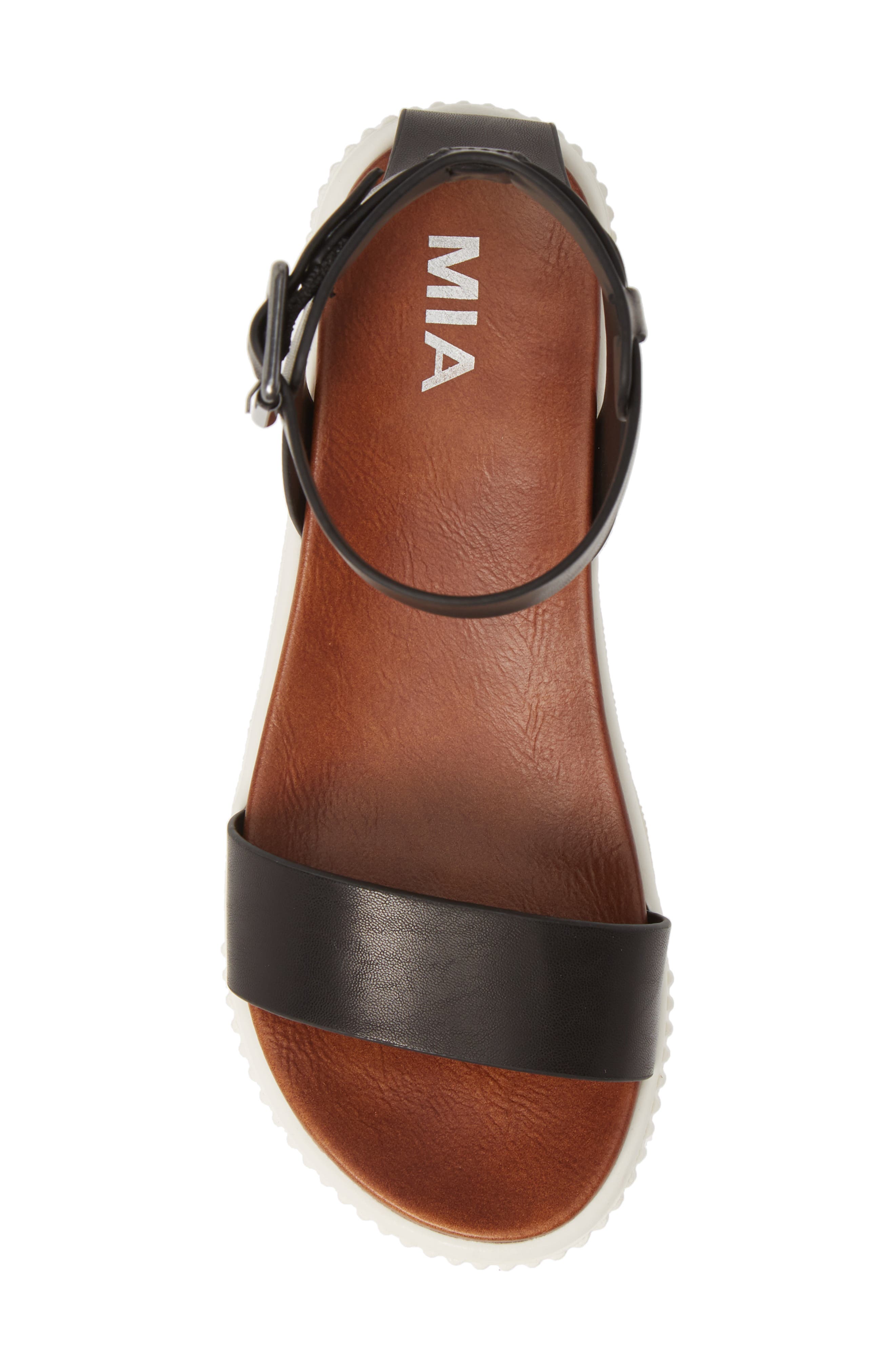 MIA Lunna Platform Ankle Strap Sandal, Alternate, color, Black