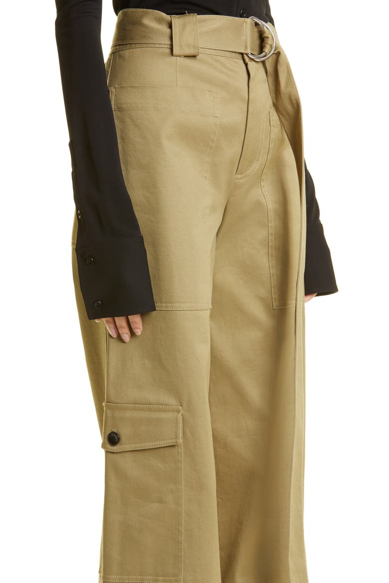 Cotton Stretch Twill Cargo Pants, Alternate, color, KHAKI GREEN
