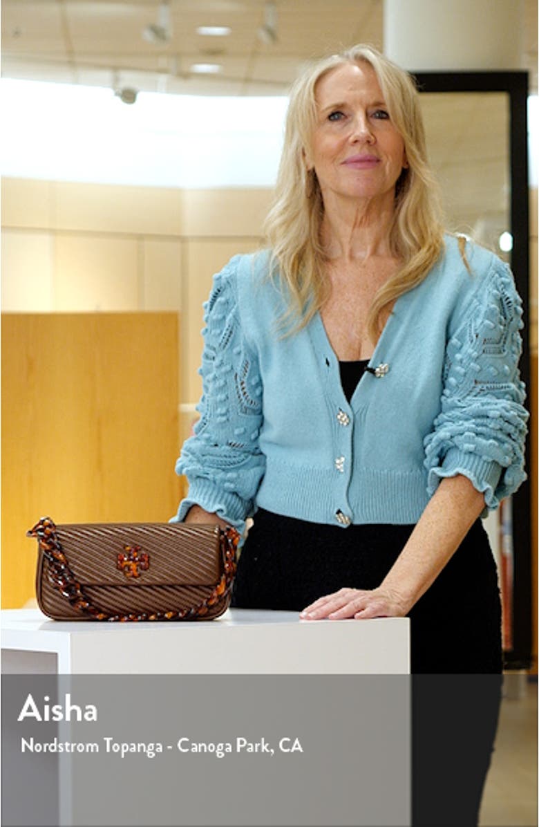 Small Kira Moto Quilted Leather Flap Shoulder Bag, sales video thumbnail