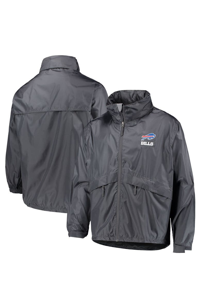 DUNBROOKE Men's Dunbrooke Graphite Buffalo Bills Circle Sportsman Waterproof Packable Lightweight Full-Zip Jacket, Main, color, 