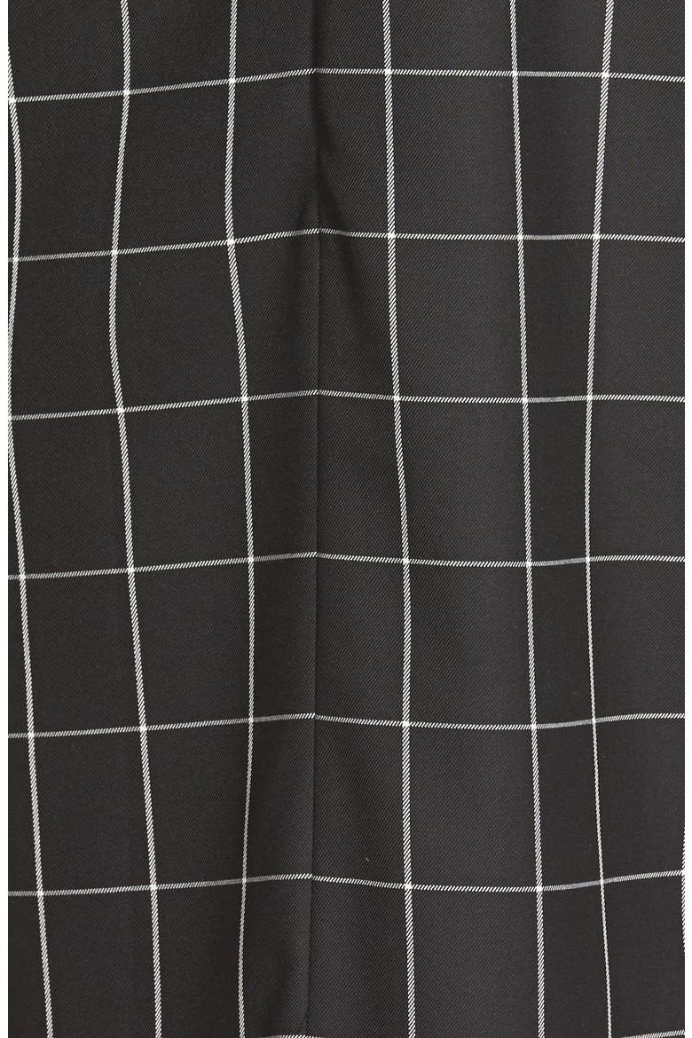 Check Shift Dress with Removable Collar, Alternate, color, BLACK- IVORY WINDOWPANE