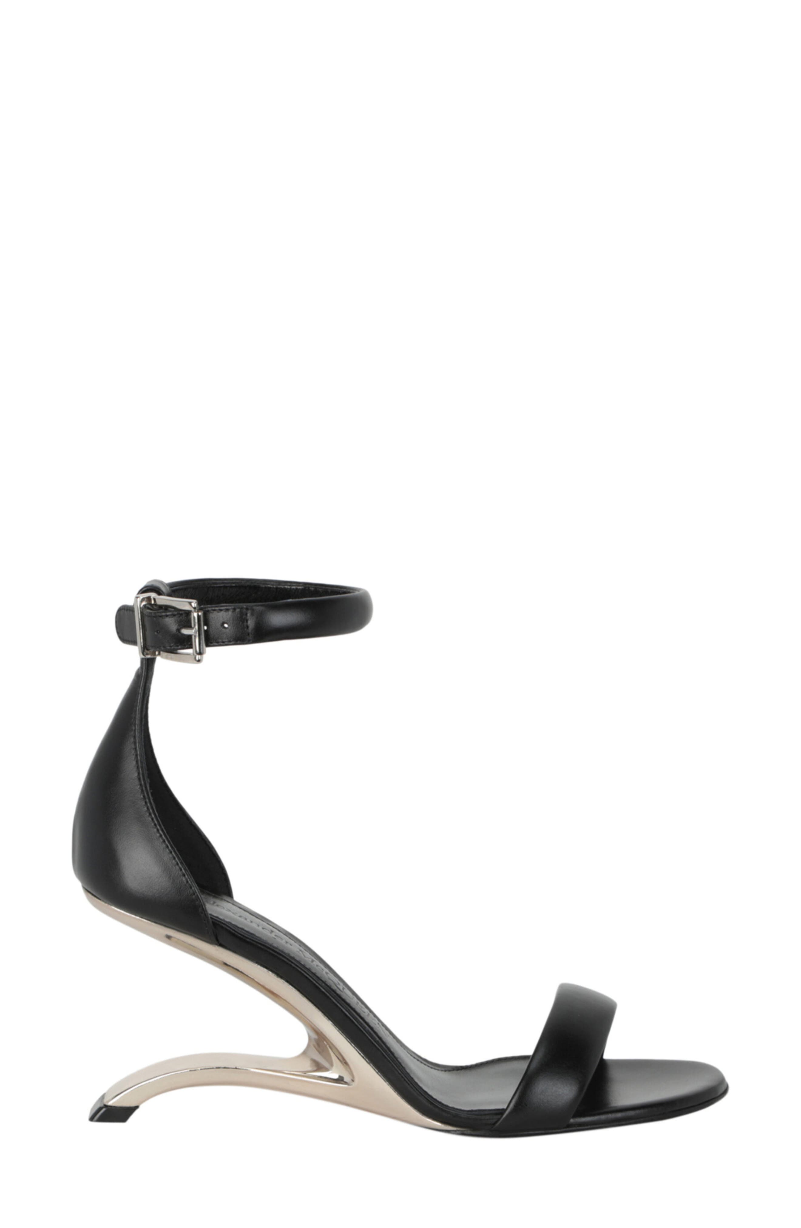 McQueen Arc Ankle Strap Sandal, Alternate, color, 